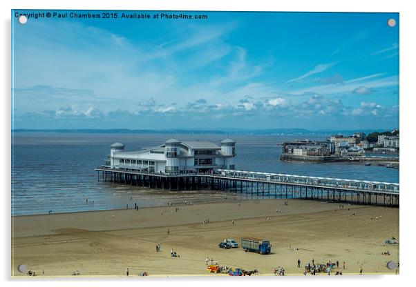Summer Bliss at Weston Super Mare Pier Acrylic by Paul Chambers