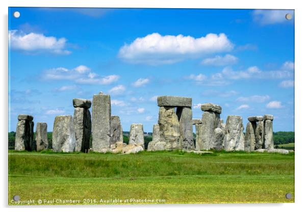 Beautiful Stonehenge Acrylic by Paul Chambers