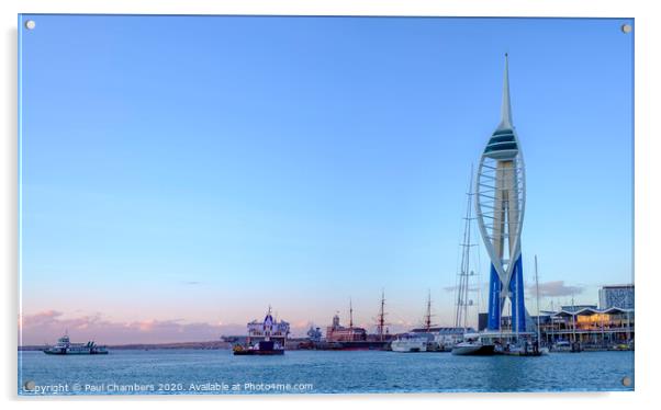 Majestic Portsmouth Harbour Acrylic by Paul Chambers