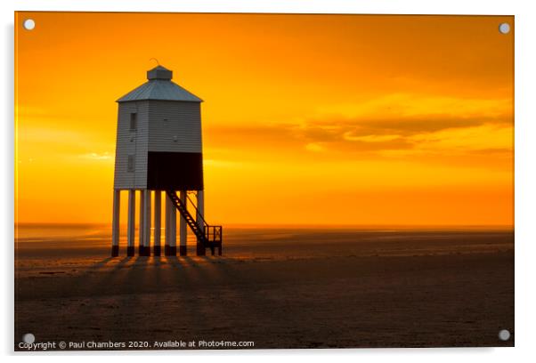Burnham On Sea Lighthouse Acrylic by Paul Chambers