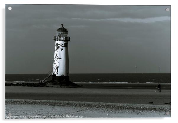 Talacre lighthouse Acrylic by Paul Chambers