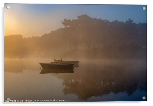 Boats in the Mist  Acrylic by GBR Photos