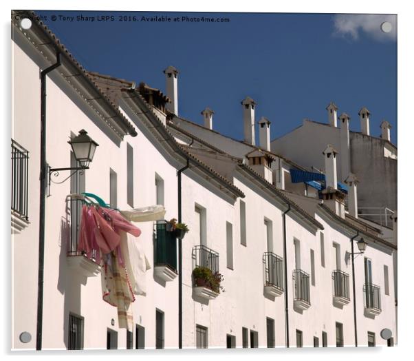 Street Scene- Grazalema, Spain Acrylic by Tony Sharp LRPS CPAGB