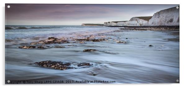 INCOMING TIDE - BIRLING GAP,EAST SUSSEX Acrylic by Tony Sharp LRPS CPAGB