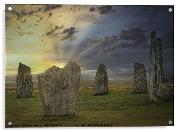 CALLANISH STANDING STONES - ISLE OF LEWIS  Acrylic by Tony Sharp LRPS CPAGB