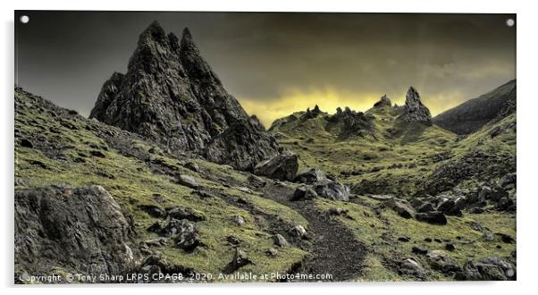 Quiraing, Isle of Skye Acrylic by Tony Sharp LRPS CPAGB