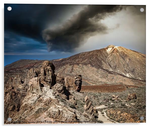 MOUNT TEIDE CALDERA Acrylic by Tony Sharp LRPS CPAGB