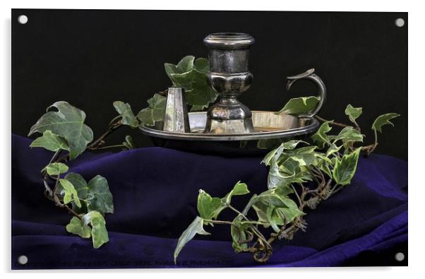 CANDLE HOLDER WITH IVY  Acrylic by Tony Sharp LRPS CPAGB