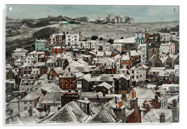 FIRST SNOW IN HASTINGS Acrylic by Tony Sharp LRPS CPAGB