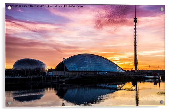  Glasgow Science Centre Sunset  Acrylic by Kevin Dalziel