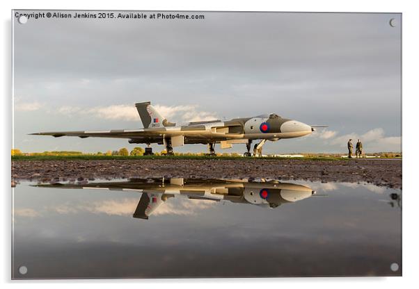  Vulcan Bomber Reflections Acrylic by Alison Jenkins