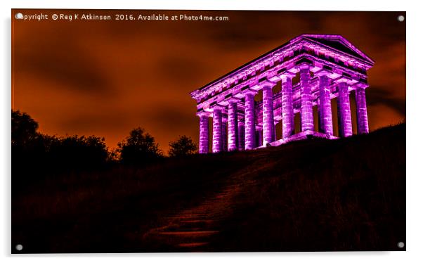 Penshaw Monument Acrylic by Reg K Atkinson