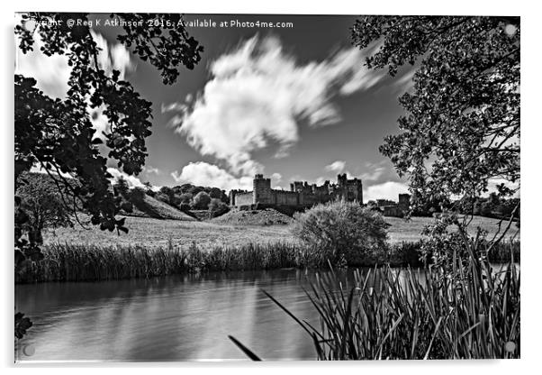 Alnwick Castle Acrylic by Reg K Atkinson