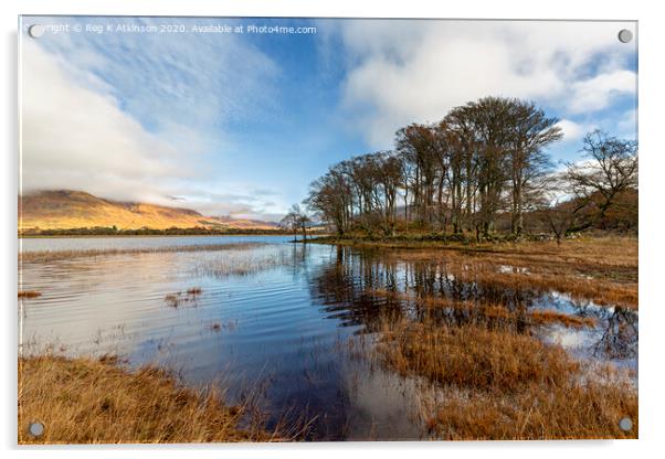Loch Awe Acrylic by Reg K Atkinson