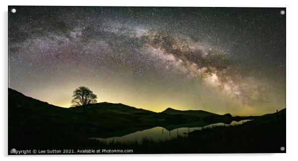 Milky Way over Snowdon Acrylic by Lee Sutton