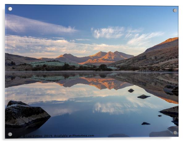 Snowdon Reflections Acrylic by Lee Sutton