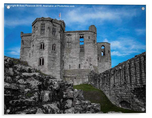  Grey castle blue sky Acrylic by Gary Peacock