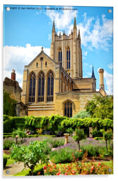 St Edmundsbury Cathedral Acrylic by Ian Merton