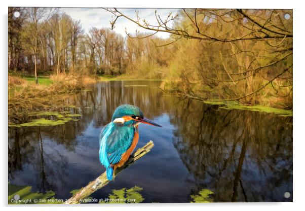 Pond Fishing. Acrylic by Ian Merton
