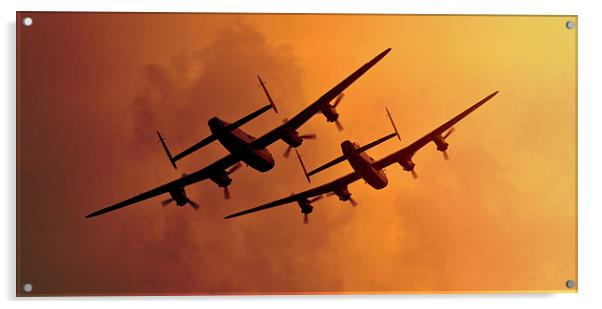 Avro Lancasters Acrylic by Ian Merton