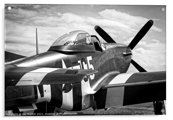 P-51 Mustang Acrylic by Ian Merton