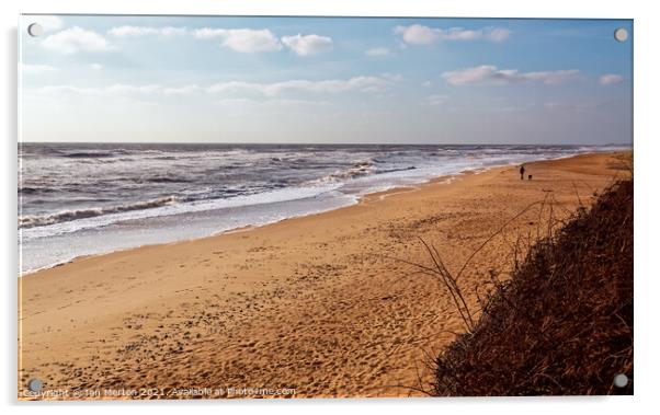 A Walk On The Beach Acrylic by Ian Merton