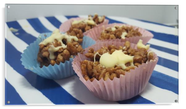 Home Made Rice Crispie Cakes Acrylic by Jackson Photography