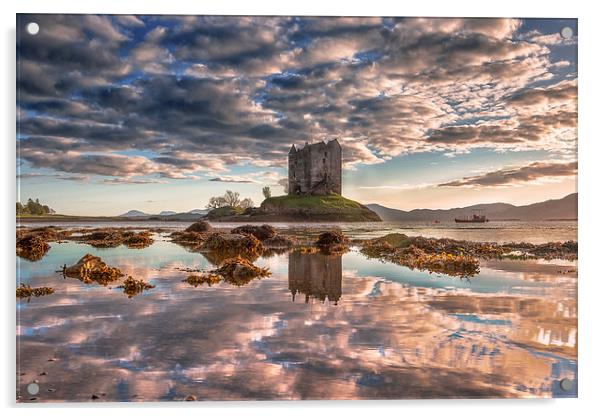  Castle Stalker Reflected Acrylic by Nick Rowland