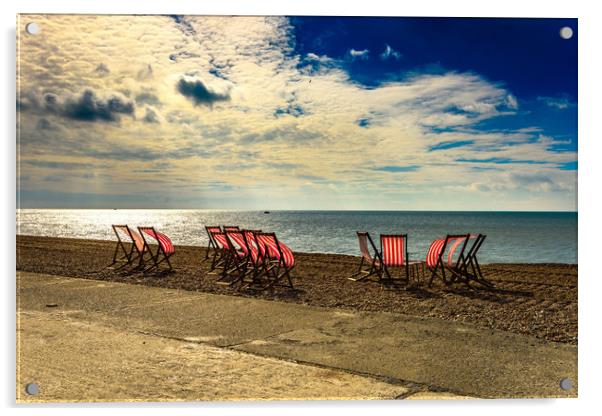 Abandoned Deck Chairs Acrylic by Nick Rowland
