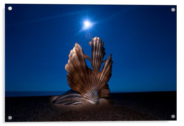 The Scallop at Night Acrylic by Nick Rowland