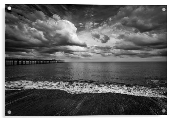 Moody Sky at Felixstowe Acrylic by Nick Rowland