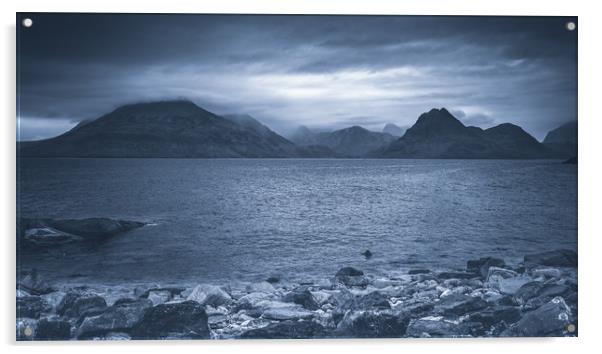 Black Cuillins from Elgol Beach Acrylic by Nick Rowland
