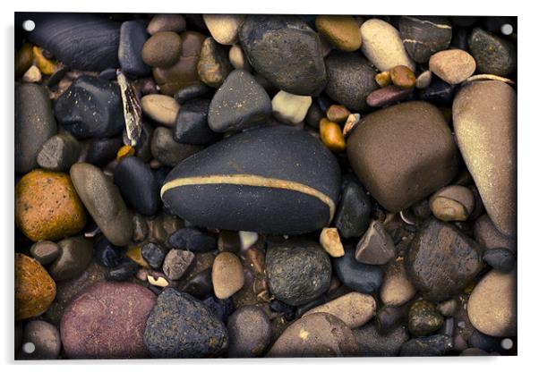 Beach pebbles Acrylic by S Fierros
