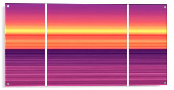 Sunset Triptych Acrylic by Alice Gosling
