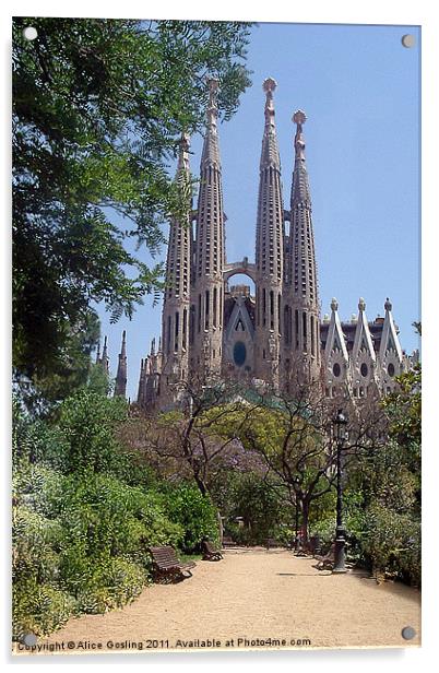 La Sagrada Familia Acrylic by Alice Gosling