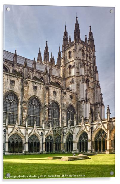 Canterbury Cathedral Acrylic by Alice Gosling