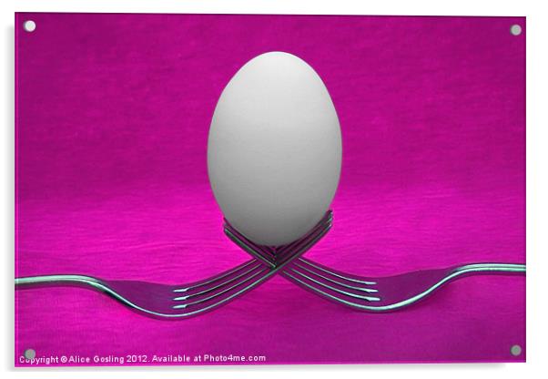 Balanced Breakfast in Pink Acrylic by Alice Gosling