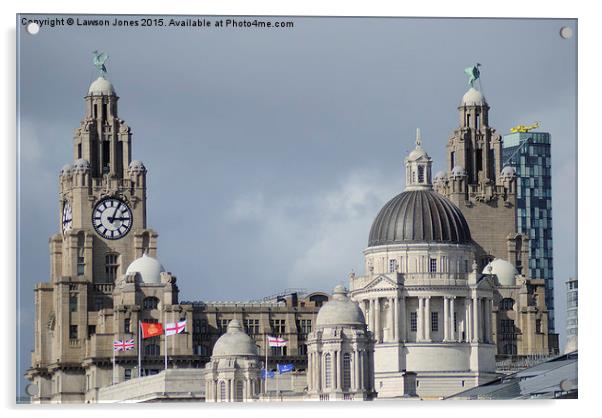  The Three Graces, Liverpool Acrylic by Lawson Jones