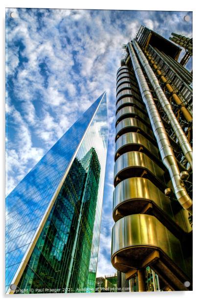 Lloyds Building in the City of London 3 Acrylic by Paul Praeger