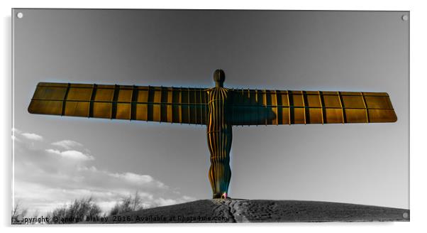 Popped angel of the north Acrylic by andrew blakey