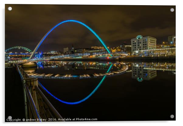 Reflecting the Quayside Acrylic by andrew blakey