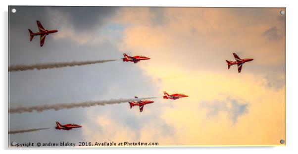 Red Arrows Roll Acrylic by andrew blakey