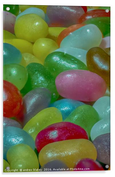 Heavenly Rainbow Jelly Beans Acrylic by andrew blakey