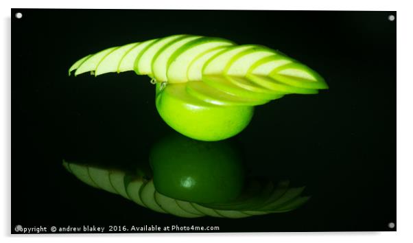 carved green apple Acrylic by andrew blakey