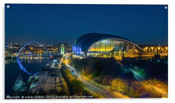 Gateshead Quayside Acrylic by andrew blakey