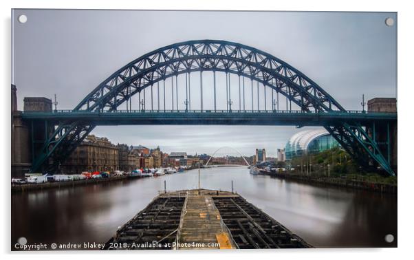 Down the Tyne Acrylic by andrew blakey