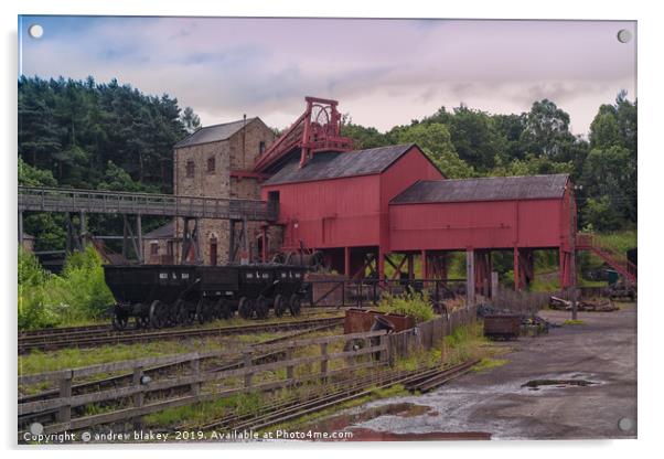 The Haunting History of Beamish Colliery Acrylic by andrew blakey