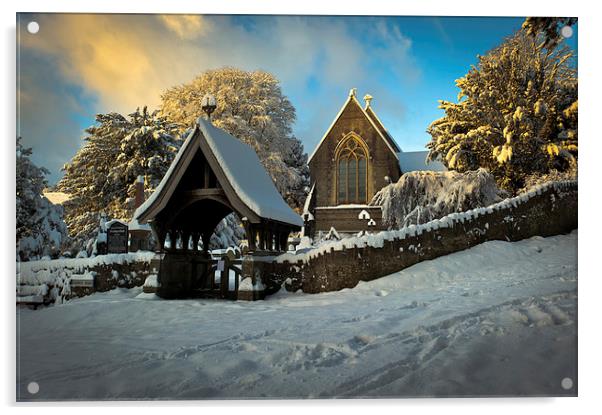 St Catwg's Church, South Wales Acrylic by Richard Downs