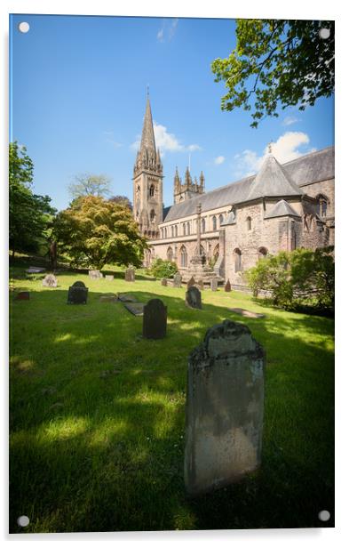 Llandaff Cathedral, South Wales Acrylic by Richard Downs