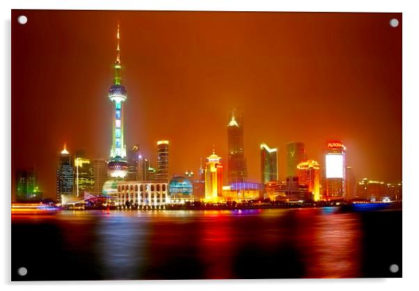 Pudong, Shanghai Acrylic by Richard Downs